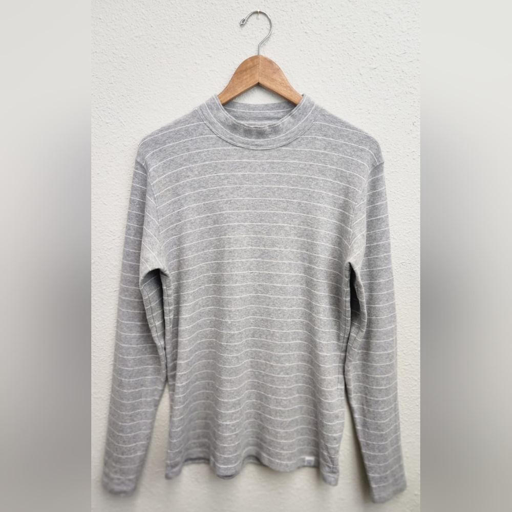 Norse Projects Gray Striped Turtleneck Sweater